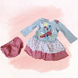 9-12m Disney Baby Minnie & Daisy Dress & Diaper Cover